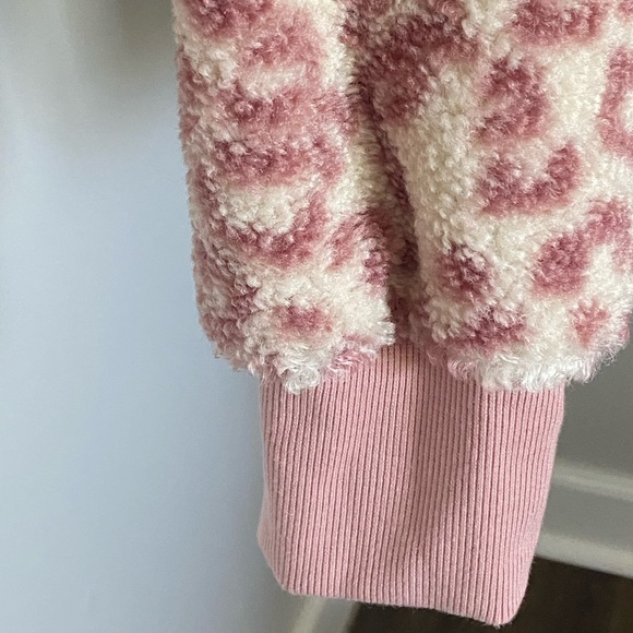 L* Space NWT Kat Power pink cheetah print Sherpa cropped jacket - Picture 10 of 10